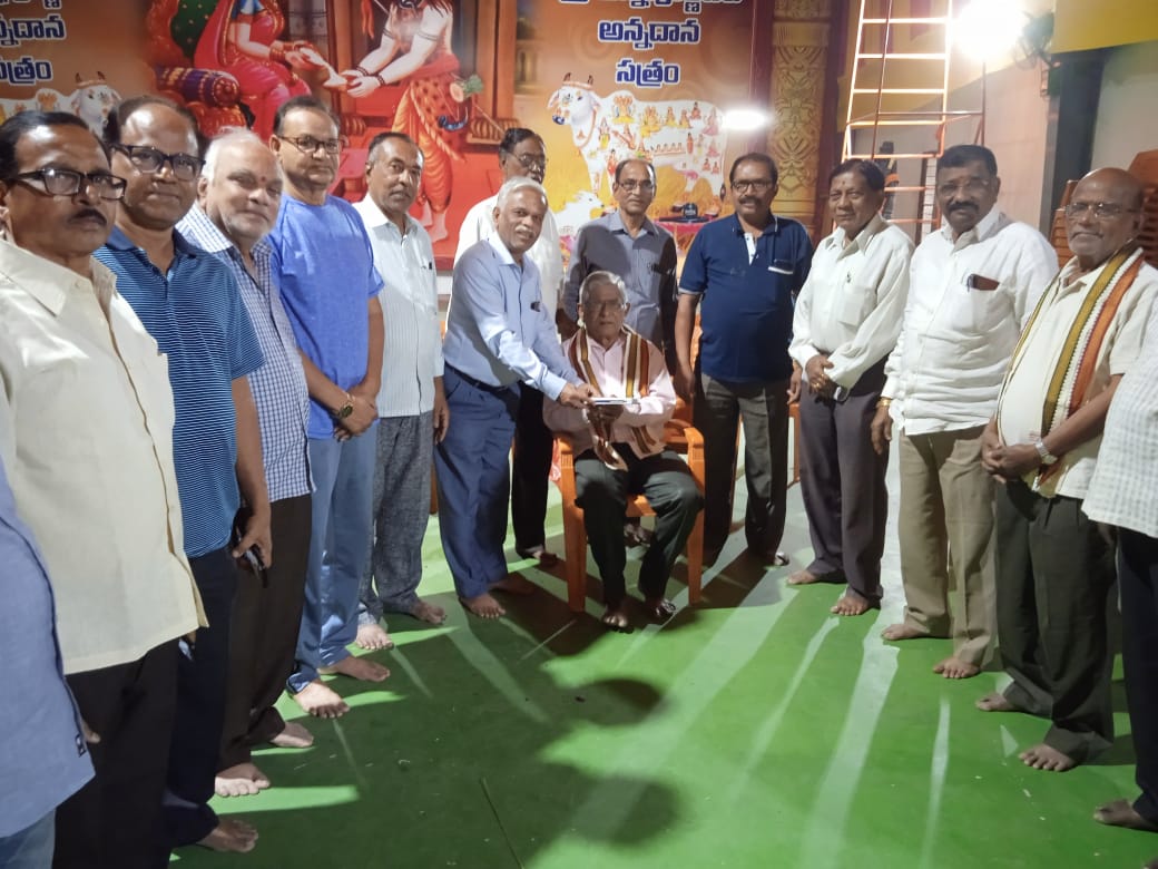 Honoring  Anand Prasad garu  for attaing 75+ age 